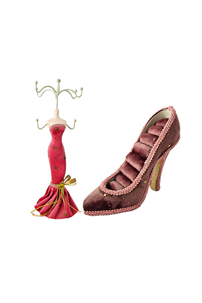 velve Pachet Velvet, cu 9 trandafiri de sapun, suport bijuterii in forma de silueta si pantof