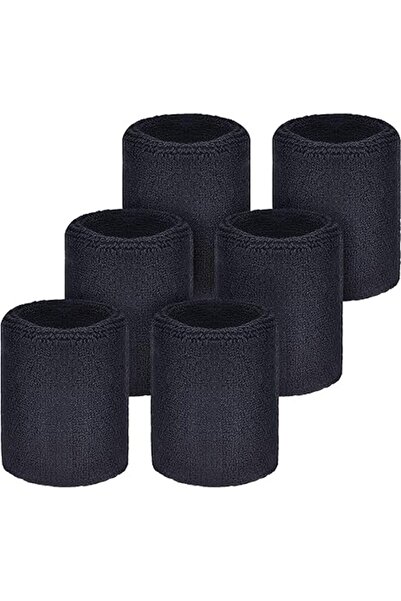 Generic Sweatbands, 3 Pairs Sports Wristbands, Cotton Wrist Bands for Adults Working Out, Tennis, Basketball