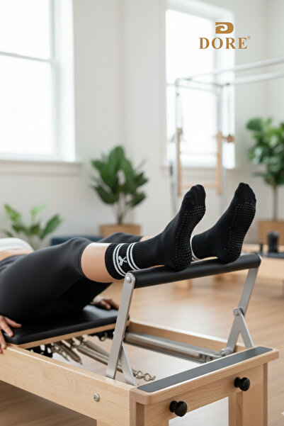 Dore Orijinal Kadın Yeni Sezon Yoga Sports Trend Model Pilates ve Yoga Kaydırmaz Tabanlı Çorap 1 Çift
