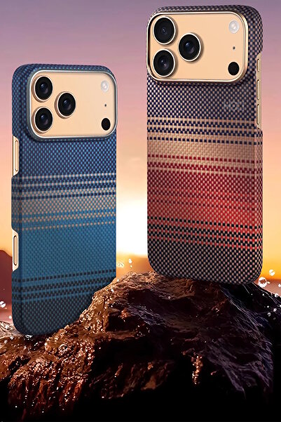 m.tk moveteck iPhone 17 Pro Max Uyumlu Kılıf Magsafe Şarjlı Karbon Fiber Ruaha ArmorAir Kesik Kenarlı Kevlar Kapak