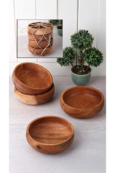 Perotti Snacks Akasya 4'lü Yuvarlak Çerezlik 11 cm