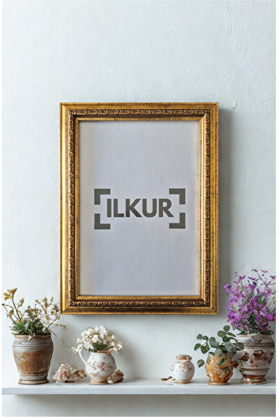 ilkur A4 Size (21X30) cm Classic Cut Classic Motif Matte Glass Frame