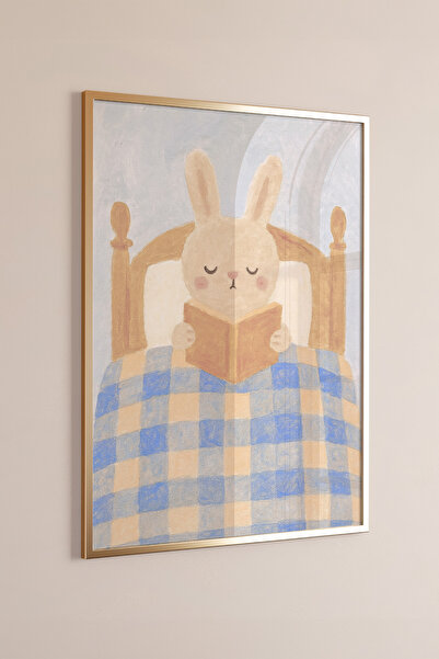 Posteria Tekli İskandinav Çocuk Odası Uyku Dekoru, Çocuk Odası Posteri Çerçev...