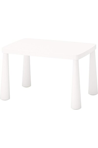 IKEA MAMMUT Kids Table for Outdoor and Indoor Use, 77 x 55 cm (30 3/8 x 21 5/8 Inch), White, Polypropylen