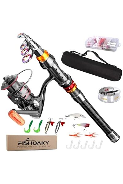 Generic Fishing Rod kit, Carbon Fiber Telescopic Fishing Pole and Reel Combo ...