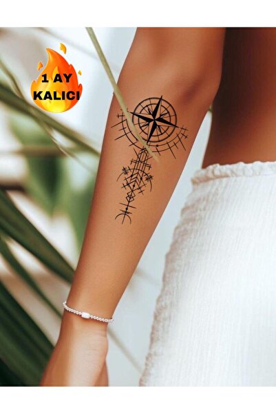 Mecit Tuhafiye 1 AY KALICI KUTUP YILDIZI KOL BİLEK VÜCUT İÇİN GEÇİCİ DÖVME
