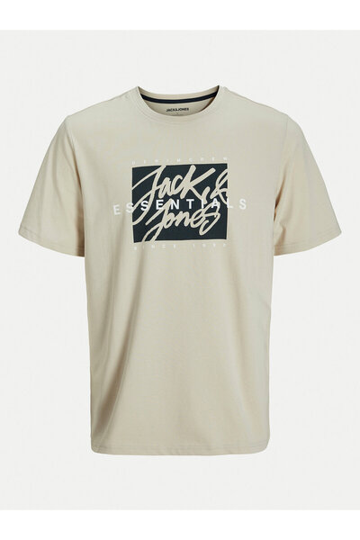 Jack & Jones Ανδρικό T-Shirt Jack Jones 12268439 Μπεζ