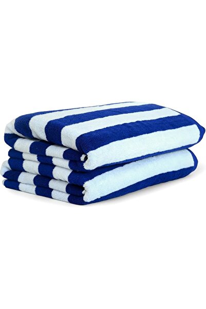 Generic Oversized Beach Towels (2 Pack, 90x180 cm) - Extra Large 100% Cotton Summer Pool Cabana Stripe Highl