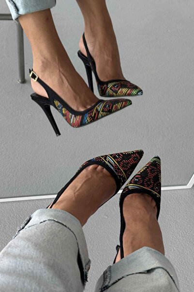 AYAKKABI PRENSİ Echo Black Color with Pattern