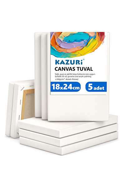 kazuri 18x24 cm Tuval 5 ADET - Tuval Seti 5li Canvas