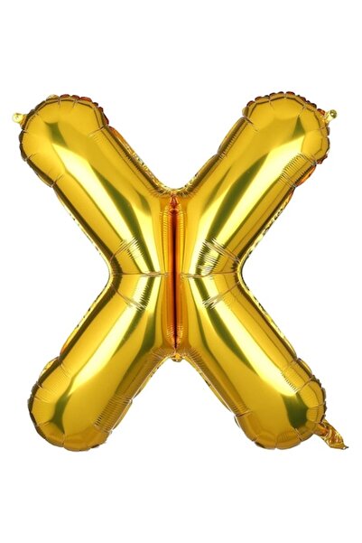 OEM Balon folie litera X, ESB, 35 cm, auriu