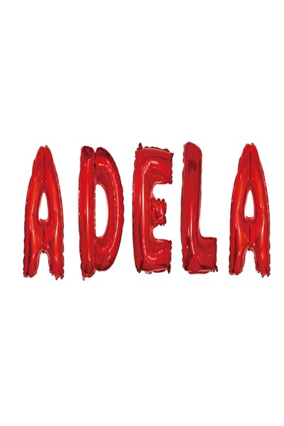 OEM Σετ μπαλόνια με γράμματα, όνομα Adela, κόκκινο, 40 cm