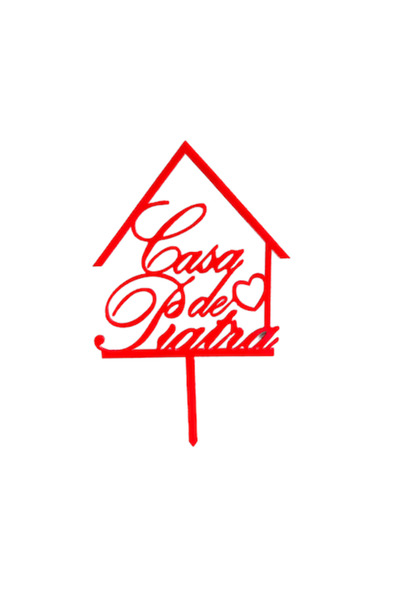 OEM Cake Topper Casa De Piatra, Roșu