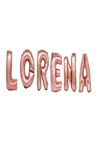 OEM Set baloane cu litere Nume Lorena, auriu roz, 40 cm