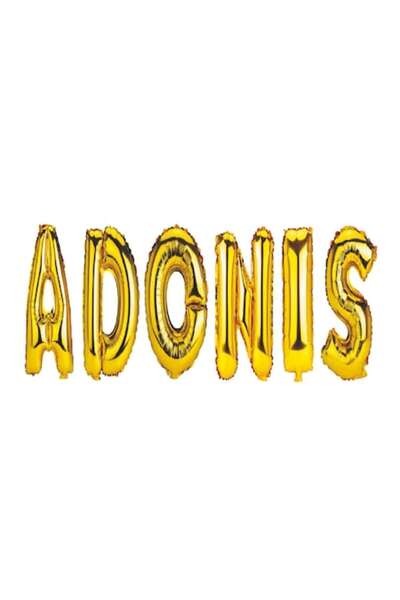 OEM Set Baloane Numele Adonis, Auriu, 40Cm
