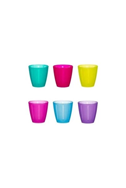 OEM Pahare de plastic colorate 240ml - 6 bucăți