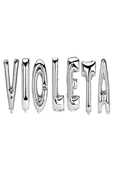 OEM Σετ μπαλονιών με γράμματα - Μωβ & Ασημί, 40 cm