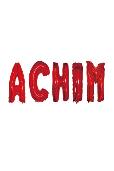 OEM Set Baloane Numele Achim, Rosu, 40Cm