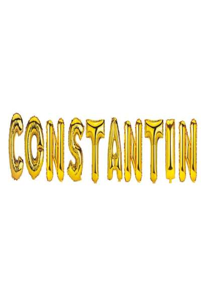 OEM Set Baloane Litere Nume Constantin, Auriu, 40Cm
