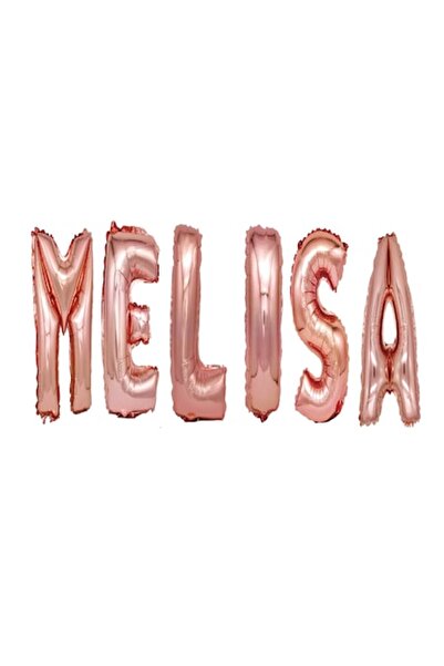 OEM Set Baloane Litere Nume Melisa, Roz gold, 40Cm