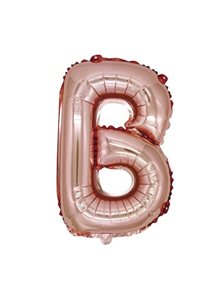OEM Balon folie auriu-roz, Mirific Party, litera B, 40 cm, roz coral