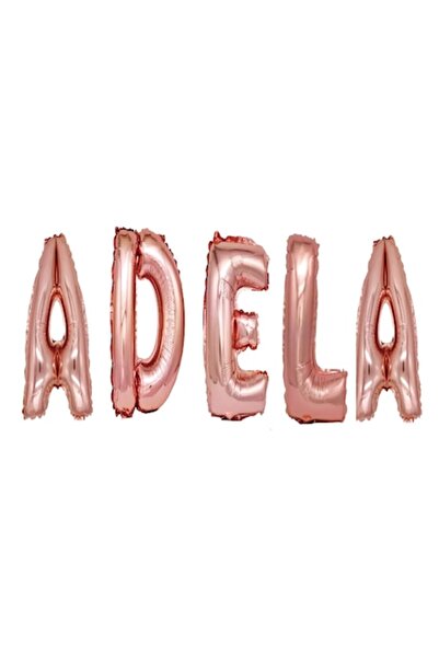 OEM Set baloane cu litere „Adela”, auriu roz, 40 cm