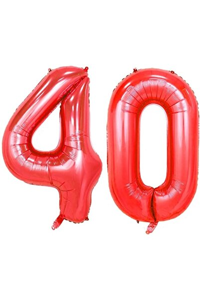 OEM Set 2 baloane folie, ESB, Rosu, aniversare 40 ani, 100 cm