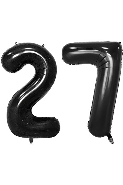 OEM Комплект от 2 фолийни балона, ESB, черни, 27-ма годишнина, 100 см