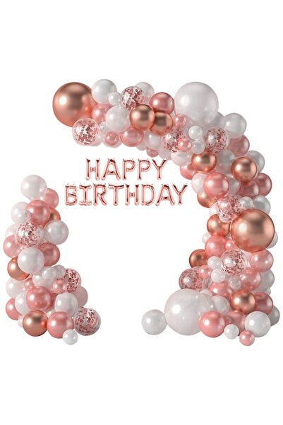 OVERTANG Set baloane/ghirlandă, OVERTANG, 105 bucăți, Roz/Alb