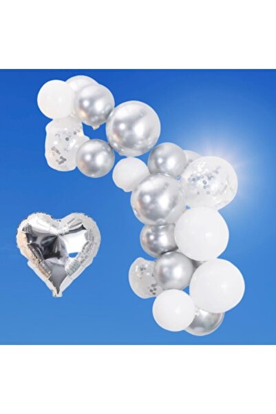 OEM Kit Aranjament din baloane, 28 Buc, Argintiu