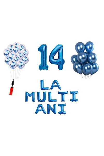 OEM Σετ μπαλόνια, 33 τεμάχια, Χρόνια πολλά για τα 14α γενέθλια, αριθμοί από α...