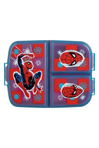 OEM Δοχείο τροφίμων με 3 διαμερίσματα Μπλε Κόκκινο Spiderman 790ml Ayanapa