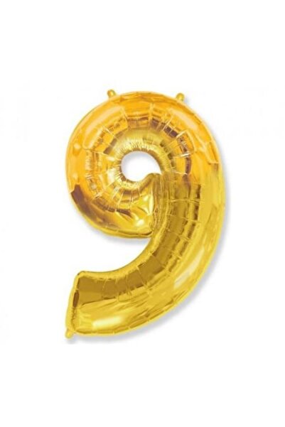 Advance Figurină balon din folie metalică, numărul 9, auriu, 100 cm