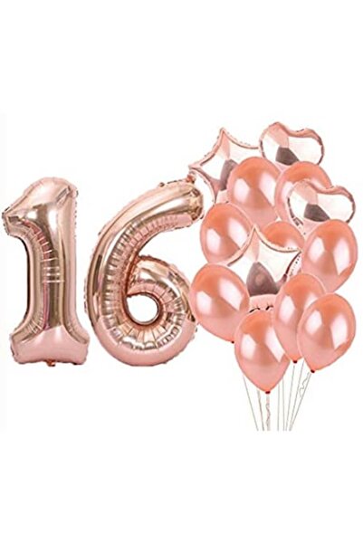 Domi Smart Business Set 16 baloane, Ziua de naștere 16 ani, Latex + Folie, Do...