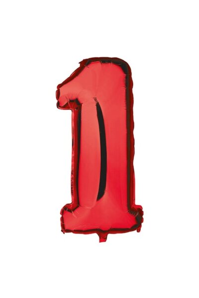 OEM Balon folie gigant, roșu, numărul 1, 100 cm