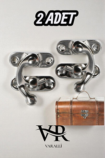 Varalli 2 Adet Küçük Gümüş Yay Gözü, Zamak, 25x20 mm - Özel, Hobi, Sandık, Ta...