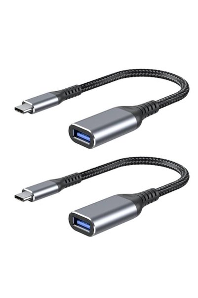 OEM Set 2 mobile phone adapters OEM, USB-C/USB Female/USB Male, Black