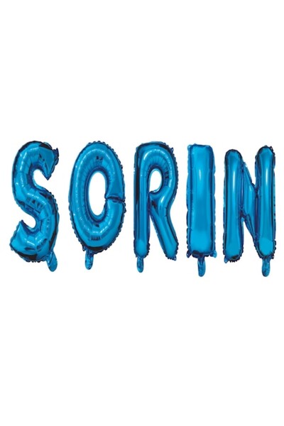 OEM Σετ μπαλόνια με γράμματα Sorin, μπλε, 40 εκ.