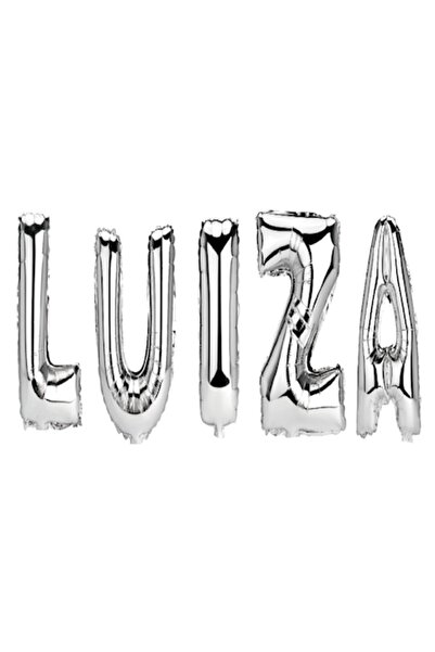 OEM Luiza name letter balloon set, Silver, 40 cm