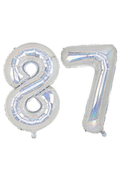 OEM Set 2 baloane folie cifra, ESB, Holografic, aniversare 87 ani, 100 cm