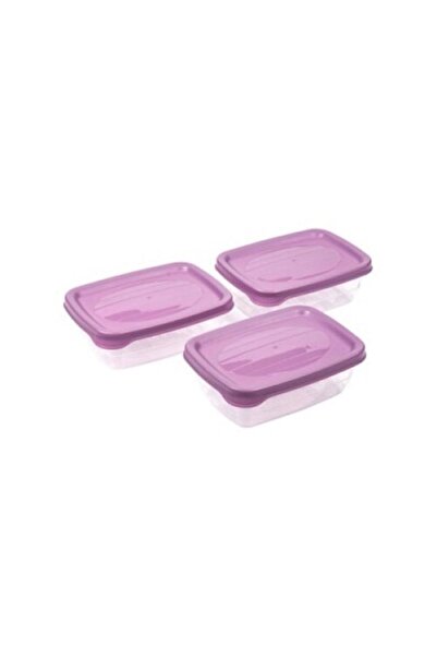 OEM Lilac Transparent Food Containers 300ml - 3pcs