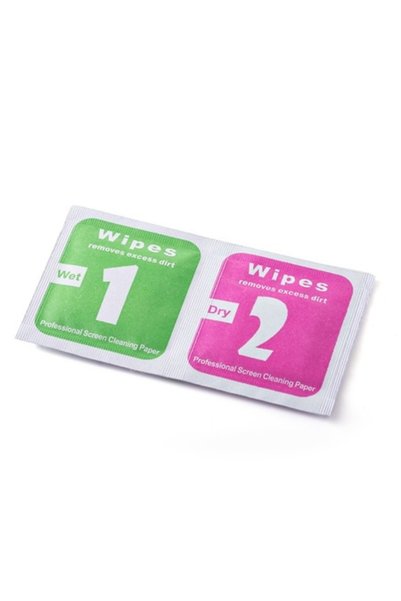 GERICOM Screen Cleaning Wipes and Film Application Kit, 300 Pieces, Wet/Dry