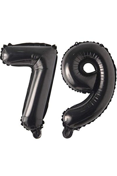 OEM Set 2 baloane folie, ESB, Negru, aniversare 79 ani, 100 cm
