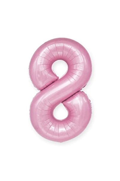 Partydeco Balon folie numărul 8 roz 100cm