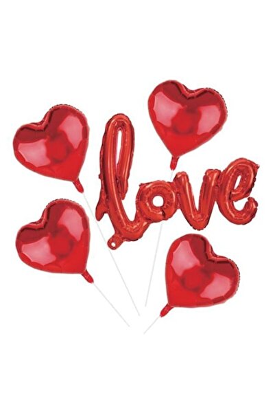 OEM Σετ μπαλόνια για πάρτι με κόκκινες καρδιές και τρισδιάστατο μήνυμα για τη...
