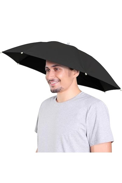 FONIX Umbrelă de cap UmbrellaGo hands-free - Neagră