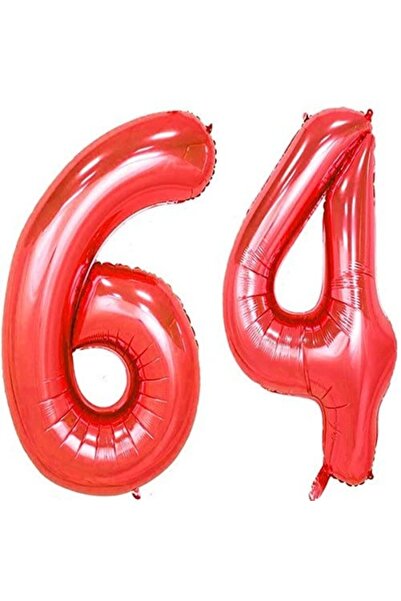 OEM Σετ 2 μπαλόνια αλουμινίου, ESB, κόκκινο, 64η επέτειος, 105 cm