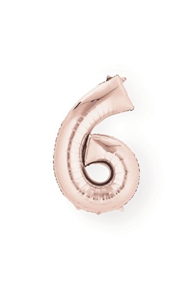 Baloane Sofia Balon folie numărul 6, culoare auriu-roz, înălțime 101 cm