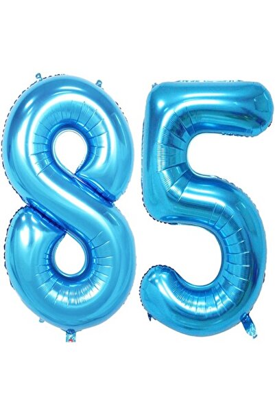 OEM Σετ 2 μπαλόνια αλουμινίου, ESB, Μπλε, 85α γενέθλια, 105 cm