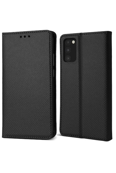 MOOZY Калъф за телефон, Moozy, Flip On, Samsung Galaxy A02S, Черен, -кожа